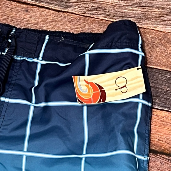 Ocean Pacific OP Mens Blue Board Shorts Swim Trunks Surfer Bathing Suit - Picture 4 of 7
